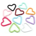 Moschettoni in alluminio a cuore colorati per portachiavi e progetti artigianali fai da te - Cuore / 5 Pezzi / colori misti casuali