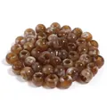 Vintage brown veined agate-style round beads cluster for DIY jewelry and craft making - Tawny Round Bead / 50Pcs/Bag
