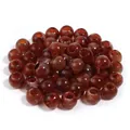 Round retro reddish-brown marbled translucent beads for DIY jewelry making and clothing - Red Bead / 50Pcs/Bag