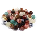 Assorted colorful retro round beads with marble textures for DIY handmade jewelry crafts - Round Beads / 50 Pieces / Mixed Colors Round