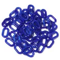 Koningsblauwe acryl U-vormige schakels voor DIY-sieraden en telefoonbedels maken - Tweekleurig Koningsblauw