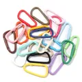 Moschettoni colorati in lega di alluminio con finiture verniciate. - Forma a D / Confezione da 10 / colori misti casuali