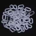 Witte en heldere acryl U-vormige schakels voor DIY-sieraden en telefoonriemen - Gelei Wit