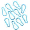 Moschettoni in lega di alluminio azzurro a forma di pera per ganci per zaino fai-da-te - Pera / Confezione da 10 / Azzurro