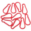 Moschettone rosso in lega di alluminio a forma di pera con clip a molla per portachiavi DIY - Pera / Confezione da 10 / Rosso