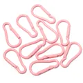 Set di moschettoni in alluminio verniciato rosa per portachiavi fai-da-te e zaini. - Pera / Confezione da 10 / Rosa