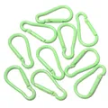 Moschettoni premium a forma di cuore verde chiaro in lega di alluminio per fai-da-te - Pera / Confezione da 10 / Verde