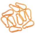 Set di moschettoni in alluminio arancione brillante a forma di pera per portachiavi e DIY - Cuore / 10 Pezzi (47x23mm) / Arancione