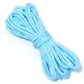 Cordino intrecciato azzurro per telefono con design anti-smarrimento macchiato di bianco - Diametro 5mm / Celeste e Bianco