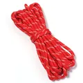 Cordino da polso per cellulare in paracord intrecciato rosso e bianco di qualità - Diametro 5mm / Rosso + Bianco