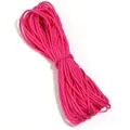 Paracorde tressée en polyester rose vif pour travaux manuels et accessoires vestimentaires - Diamètre environ 2mm / Rouge Rose Uni