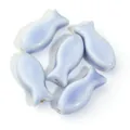 Adorable light blue ceramic fish beads for DIY jewelry making and bracelet accessories - Set of 6 / Aquamarine