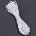 Paracorde en polyester blanc durable pour le bricolage et les cordons de vêtements, vue SKU. - Diamètre environ 2mm / Uni Blanc