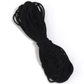 Paracorde à cœur en polyester noir pour tressage DIY et accessoires de vêtements faits main - Diamètre environ 2mm / Noir Uni