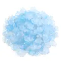 Frosted light blue five-petal flower beads with gold foil for DIY jewelry making - 200 Pieces/Pack (11mm) / Blue Translucent Gold Foil
