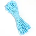 Paracorde bleu ciel en polyester de couleur unie pour l'artisanat et les accessoires - Diamètre environ 2mm / Bleu Clair Uni