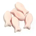 Cute light pink fish-shaped ceramic beads for DIY bracelet and necklace jewelry making - Set of 6 / Pink