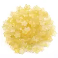 Handmade DIY yellow frosted 3D five-petal flower beads for antique hair accessories - Yellow Translucent Gold Foil