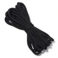 Haz de paracord de poliéster negro de alta calidad para manualidades y accesorios de ropa - Diámetro 5mm, 5 Yardas/Paquete / Negro