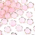 Pink five-petal flower bead caps with gold edges for DIY handmade jewelry crafting - Pink Gradient with Gold Edge
