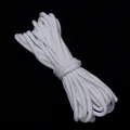 Paracord blanco de poliéster para trenzado DIY y accesorios de ropa resistentes - Diámetro 5mm, 5 Yardas/Paquete / Blanco