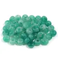 Pile of marbled green acrylic jade-like beads with large holes for DIY jewelry crafts - Green Abacus Beads / 50Pcs/Bag