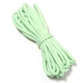 Cordón de paracord de poliéster trenzado verde menta sólido para manualidades y ropa - Diámetro 5mm, 5 Yardas/Paquete / Verde claro