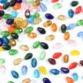 Perline di cristallo a goccia sfaccettate colorate per la creazione di gioielli DIY - 50 Pezzi/Confezione (8x12mm) / Forma a goccia sfaccettata colori misti