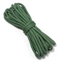 Paracord de poliéster verde militar sólido para trenzado DIY y accesorios de ropa - Diámetro 5mm, 5 Yardas/Paquete / Verde oscuro