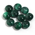 Cuentas de acrílico jaspeado verde oscuro con textura de malaquita para joyas DIY - 10 Piezas/Paquete / Verde oscuro