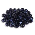 Polished blue and white marble acrylic large hole beads for DIY jewelry and crafts - Royal Blue Rondelle Beads / 50Pcs/Bag