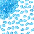 Perle di cristallo sfaccettate a goccia d'acqua azzurre per accessori gioielli fai da te - Forma a goccia sfaccettata / 50 Pezzi/Confezione (8x12mm) / Blu lago