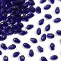 Perline di cristallo a goccia sfaccettate blu scuro per la creazione di gioielli fai da te - Forma a goccia sfaccettata / 50 Pezzi/Confezione (8x12mm) / Blu scuro