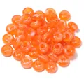 Orange marbled acrylic large hole beads with imitation jade texture for DIY crafts - Transparent Orange Abacus Beads / 50Pcs/Bag