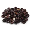 Brown and white marbled acrylic large hole beads for DIY bag and phone chain accessories - Dark Coffee Abacus Beads / 50Pcs/Bag