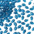 Gocce di perle in vetro cristallo sfaccettato blu per gioielli e accessori fai da te - Forma a goccia sfaccettata / 50 Pezzi/Confezione (8x12mm) / Blu forato