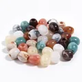 Cuentas de barril de acrílico jaspeado de colores mezclados para hacer joyas DIY - 40 Piezas / Cuentas de barril en colores mezclados aleatorios