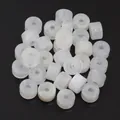 Cuentas de barril de acrílico blanco translúcido con agujeros rectos para joyería DIY - Cilíndrico / Paquete de 30 / Blanco Roto