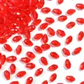 Perle di cristallo sfaccettate rosse a goccia per creazione di gioielli fai-da-te - Forma a goccia sfaccettata / 50 Pezzi/Confezione (8x12mm) / Rosso