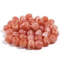 High-quality pink marble patterned acrylic barrel beads for DIY jewelry and crafts making - 40 Pieces/Pack / Pink Barrel Beads