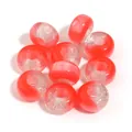 Red bi-color gradient acrylic large hole beads for DIY jewelry and phone chain accessories. - Red Gypsophila / Outer Size Approx 8x14mm, Hole Diameter Approx 5mm