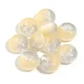 Cream and silver glitter bicolor acrylic large-hole rondelle beads for DIY crafts - Beige Starry Sky Style / Outer Size Approx 8x14mm, Hole Diameter Approx 5mm
