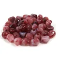 Smooth irregular marbled burgundy and pink acrylic loose beads for DIY jewelry crafts - 40 Pieces/Pack / Red Irregular Beads
