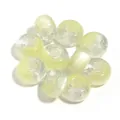 Bicolored yellow and glitter clear acrylic large-hole rondelle beads for DIY jewelry - Yellow Babysbreath / Outer Size Approx 8x14mm, Hole Diameter Approx 5mm