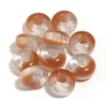 Two-tone gradient acrylic beads with large hole and silver glitter for DIY jewelry - Starry Coffee / Outer Size Approx 8x14mm, Hole Diameter Approx 5mm