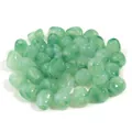 Cuentas de acrílico verde translúcido con agujeros para hacer joyas de bricolaje - 40 Piezas / Cuentas irregulares verdes