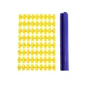 Juego de sellos de plástico DIY con letras y números para manualidades y huellas de mascotas - Placa de letras / Amarillo