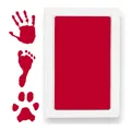 Tampone d'inchiostro rosso senza contatto per mani di neonati e zampe di animali - Medio (10.8x15.4cm) / Rosso