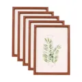 Este juego de 5 marcos de madera color nogal tamaño A4 con un diseño minimalista - Caoba / 5 pulgadas (8.9*12.7cm) - Sobremesa y pared