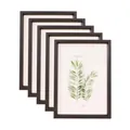 Set de 5 marcos de fotos de madera negros A4 con diseño biselado minimalista - Negro / 5 pulgadas (8.9*12.7cm) - Sobremesa y pared